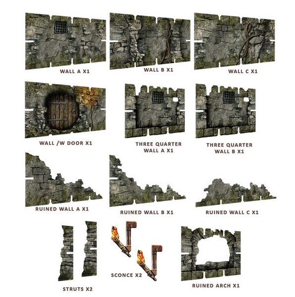 570. Maze Walls / Terrain Set / Walls / Dungeon / Forgotten Dungeon / Cast and outlet Play