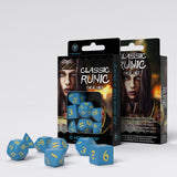 Classic Runic Blue & yellow Dice Set (7)